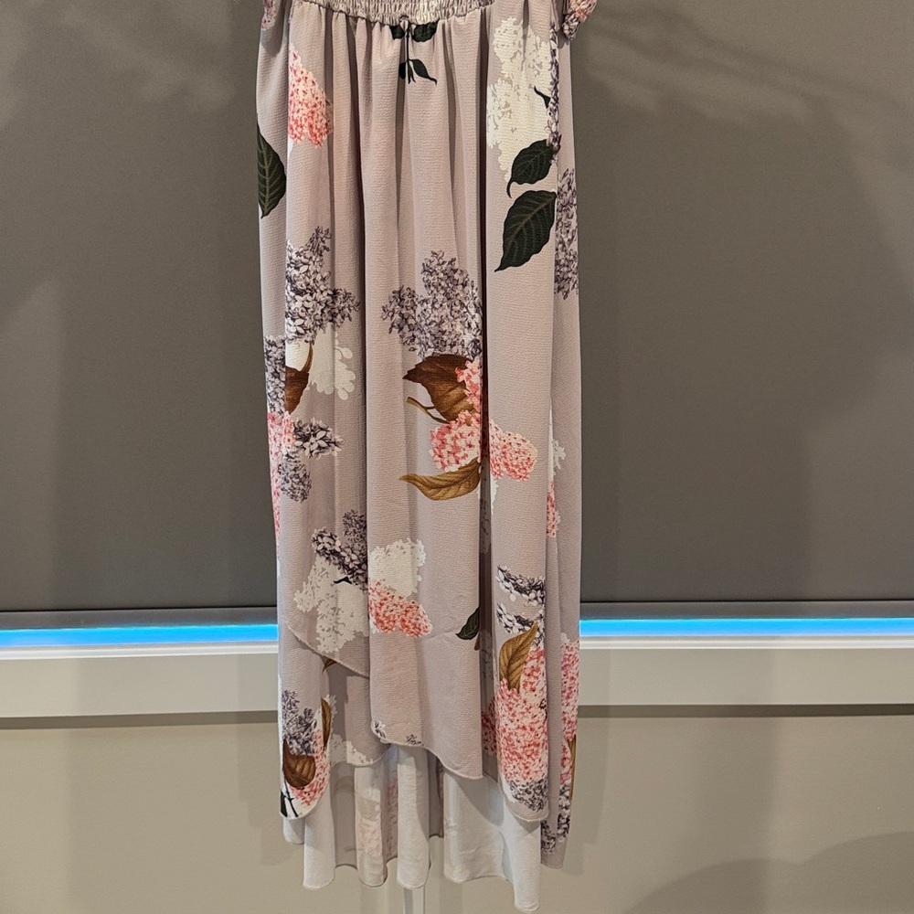 Floral Off the Shoulder Smocked Maxi Dress - Picture 3 of 6